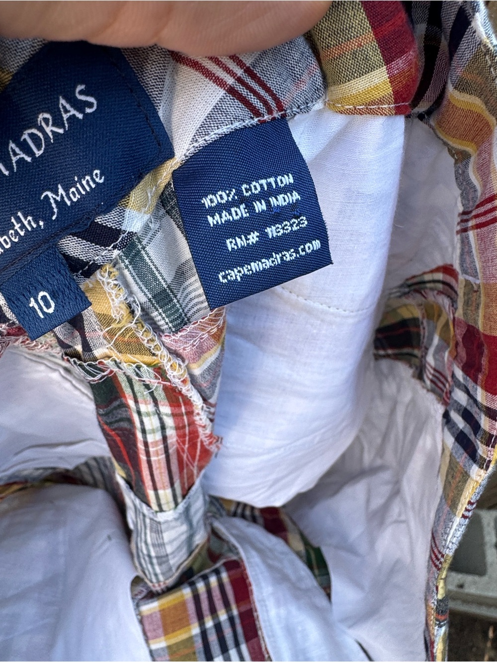 Cape Madras patchwork Capri pant - Picture 6 of 6